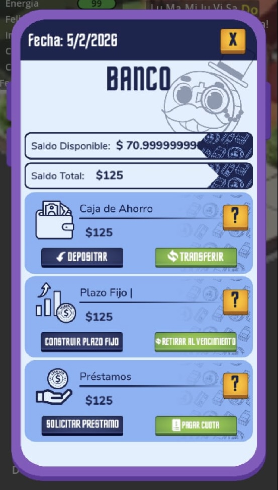 Pantalla de gastos variables